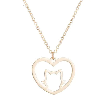 Cat Heart Necklace